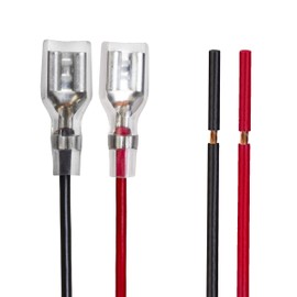 6V/12V Lead Acid Battery Connector Cable, 5 Feet, with 0.187" Quick Connect/Disconnect F1 Type Terminals & Clear Inserts, Sealed Lead Acid Battery Connectors