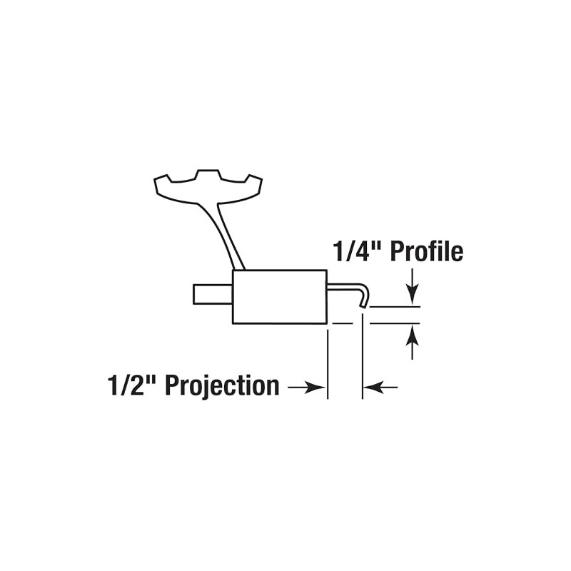 Prime-Line C 1116 Diecast Sliding Door Handle Set, White (Single