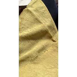 Lorraine Home Fashions 1970’s Valance Curtain Gold Crinkled Polyester  Voile 16x50 Crystal Turkey