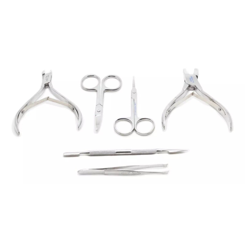 Lobo Profesional Estuche De Manicure Y Pedicura Spa 6pz