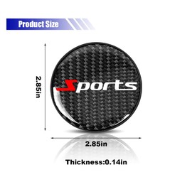 2PCS Car Cup Holder Coaster, 2.85 Inch Carbon Fiber Cup Holder Insert Coaster Pad, Non-Slip Embedded Cup Mat, Universal Car Interior Accessories for Most Vehicles (Black/Sports)