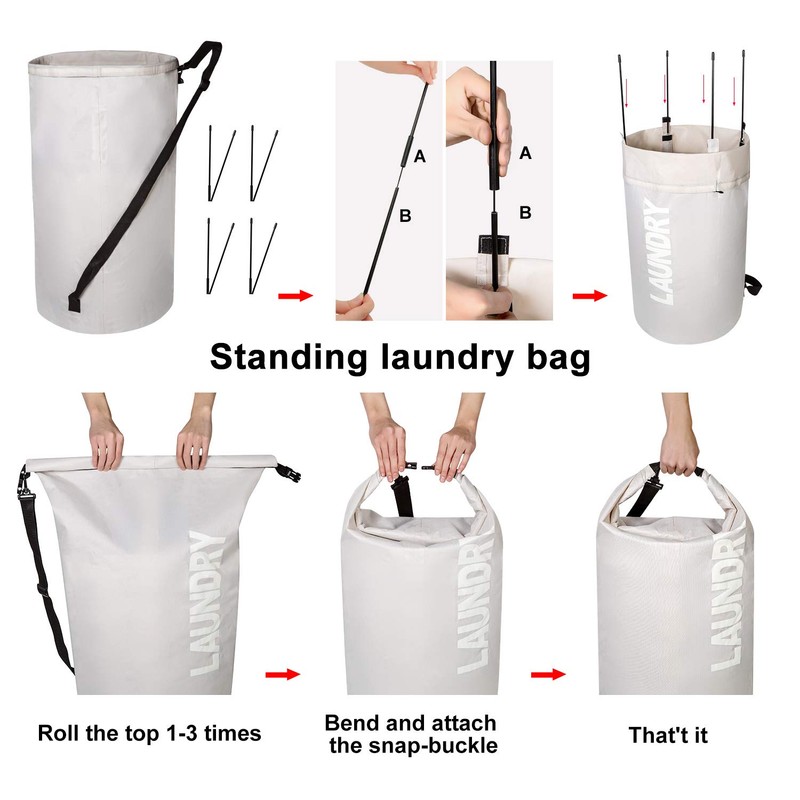 WOWLIVE Extra Large Foldable Laundry Bag Laundry Basket Collapsible Laundry