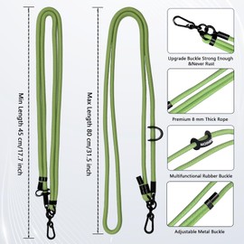 XINGHAO Cell Phone Lanyard Crossbody with 4 Phone Tabs and Wrist Lanyard, Adjustable and Theftproof Phone Strap for All Phones, Premium Metal Buckles, Skin-Friendly, Universal Cell Phone Neck lanyard