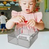 Versatile DIY Miniature Fence Set - Light Grey Plastic -