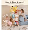 Mallify Wooden Stuffed Animal Storage, 3-Tier Natural Solid Wood Plush