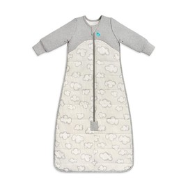 Love To Dream Sleep Bag Warm, 6-18 Months, Built-in Quilt for Cool Room Temperatures (16-20°C), 2.5 TOG, Long Sleeves Design, Wearable Blanket, White