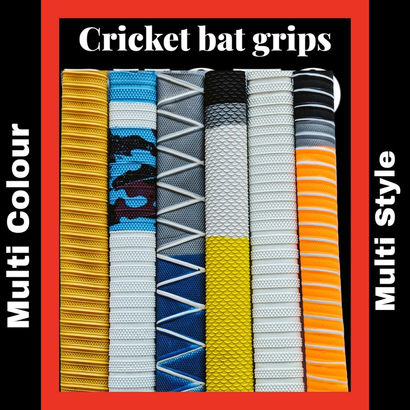 Cricket Bat Grip Replacement Rubber Handle Assorted Styles Colour Pack