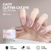 GAOY Glassy Cat Eye Gel Nail Polish, 16ml Glitter Holographic