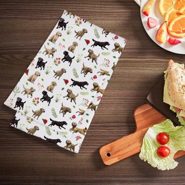 WSNANG Cute Labrador Retriever Dog Funny Towels for Kitchen for Pet Lovers Dog Labrador Retriever Owners Mom Gifts (Labrador Towel CA)