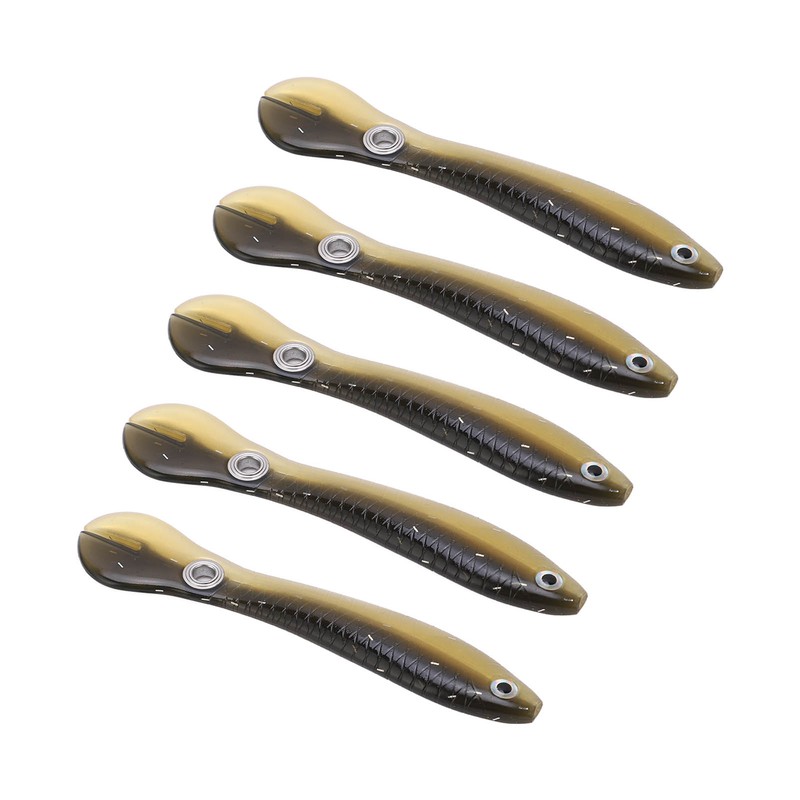 5pcs/set 10cm 6g Soft Lure with 3D Eyes Enlarged Tail