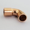 16 x 90-Grad-Winkel-Kupferrohrverschraubung, Löten, ID-Anschluss für HVAC-Kühlgeräte (9.6mm (3/8"))