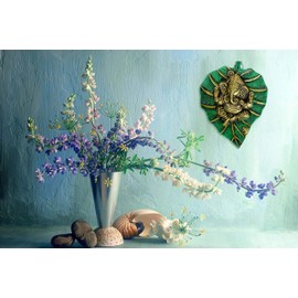 Charmy Crafts Metal Ganesha On Leaf, Wall Hanging Article for Wall Decor, Room Decor, Best for Housewarming, Wedding Gifts