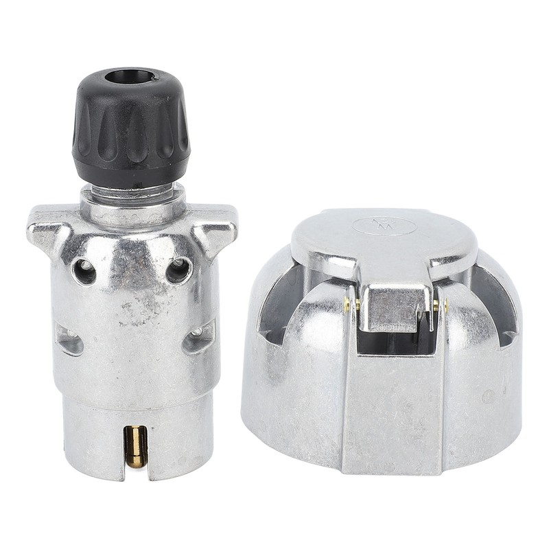 Trailer Plug Socket Kit Aluminum Alloy DC12V 7 Pin Plug