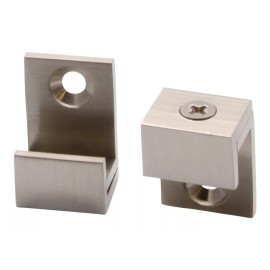 CRL MC01BN Brushed Nickel 5/8" Wide Mirror Clip Set