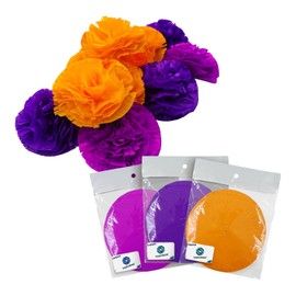 Farvisan 3 Pack Flor de Cempasúchil (Calendula) Papel picado, Arma tu Flor día de Muertos a tu Manera! Divertida decoración Halloween, 30 Flores EN Total ¡Originalidad en Tus ofrendas!