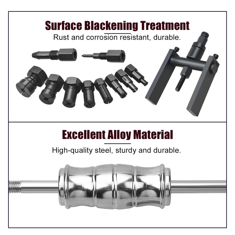 LainKeen 12pcs Motorcycle Blind Inner Bearing Puller Tool Kit, Motorcycle