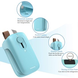 XLKJ Foil Sealer, Mini Bag Sealer, 2 in 1 Kitchen Hand Sealing Device for Bags, Chip Bags, Plastic Bags