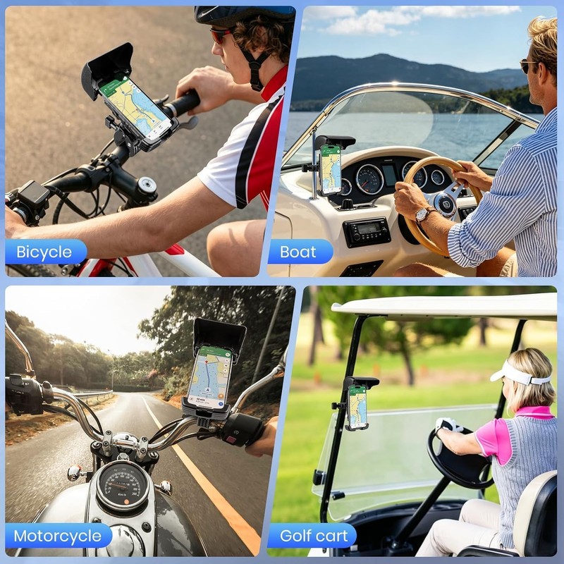 Boat Phone Holder Marine with Mount Sunshade for Bike ,Kayak,Motorcycle