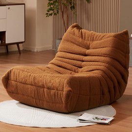 Hobestluk Bean Bag Chairs for Adults Giant BeanBag Chair Sofa Memory Foam Bean Bag Chair Faux Fur Fireside Bean Bags Big Lazy Sofa for Living Room Bedroom Dorm Office (Brown Teddy)