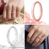 ThunderFit Stackable Silicone Wedding Rings for Women, Thin Rubber Engagement