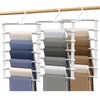 DSXVJHD 3 Pack Trouser Hangers Space Saving, Multi-Layer Scarf Clothes
