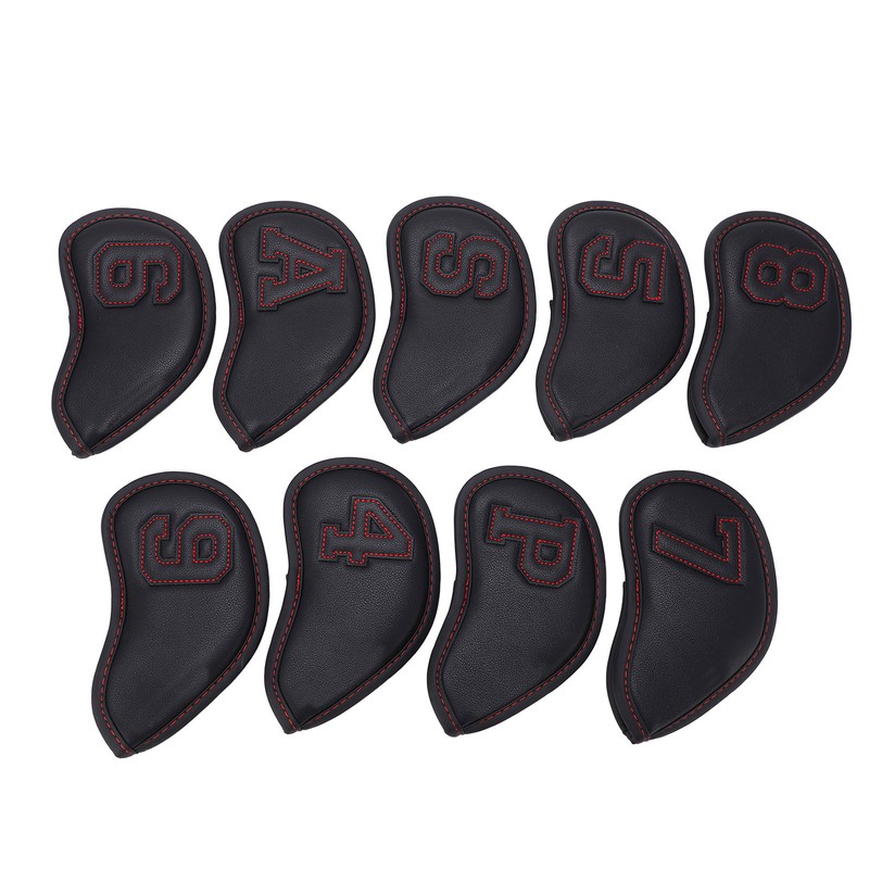 9Pcs/Set Golf Iron Head Covers Waterproof Sunscreen Golf Iron Covers