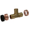 XFITTING 2 Pieces 3/4" PEX Tee, Brass, Polybutylene, Repair Kit