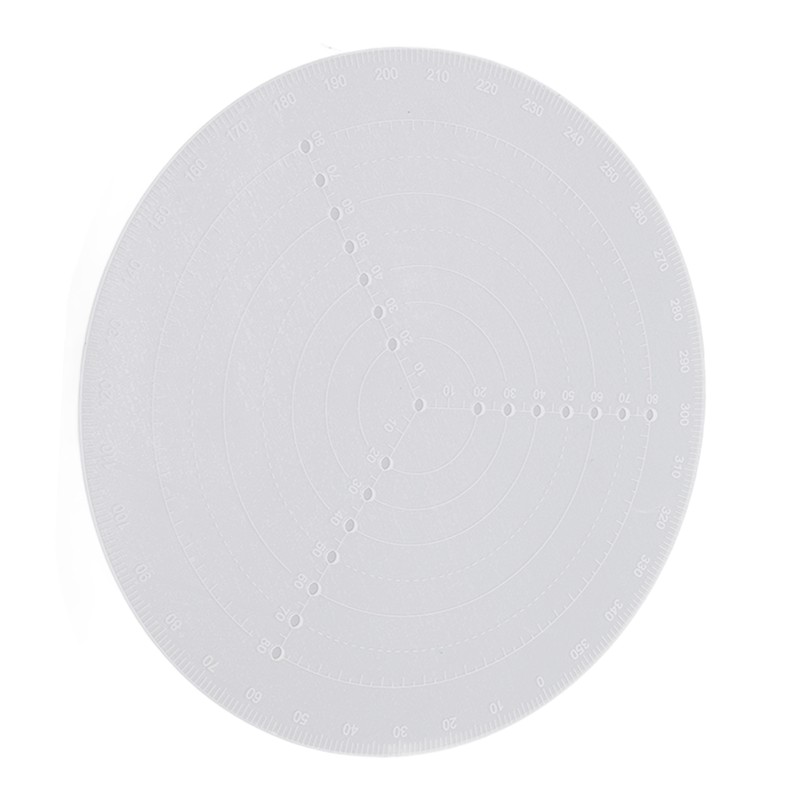 Round Center Finder Acrylic Semi Transparent Compass Drawing Measurement Tools