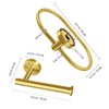 Gold Hand Towel Holder 2-Set - Gold Towel Ring and