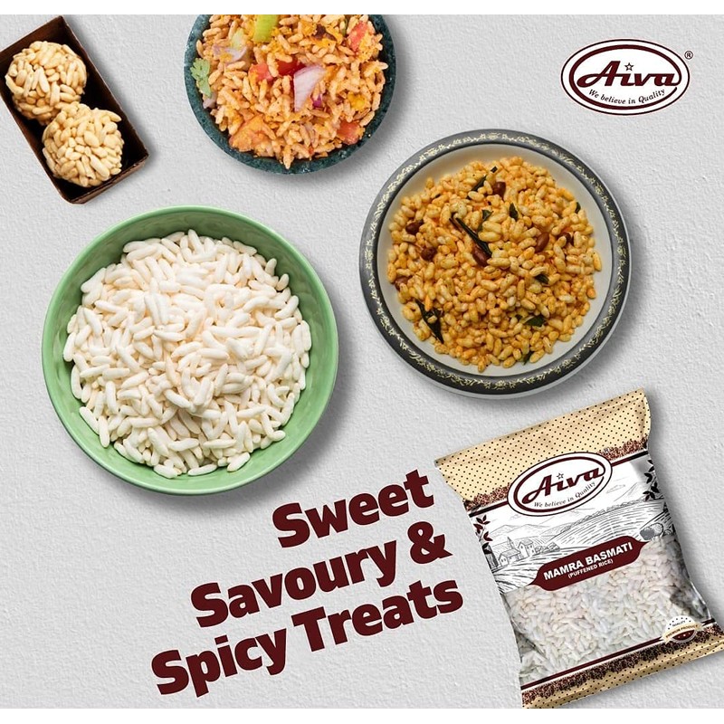 AIVA Basmati Mamra (Puffed Rice) 14oz (400g) All Natural |