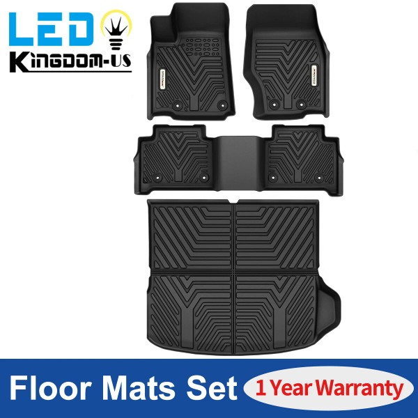 LEDKINGDOMUS 3D Front + Rear Floor Mats + Cargo Liner