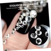 Baluue 5sets Nail Art Accessories Two-Ended Glass Rhinestones for Manicure