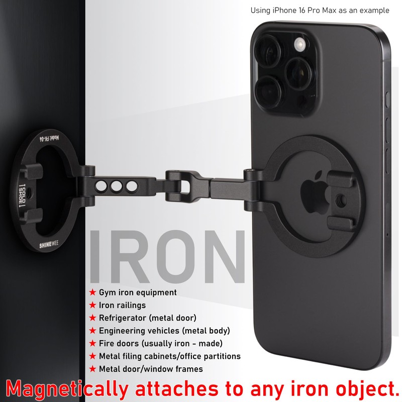 Dual Magnetic Ring Phone Mount - Foldable 360° Rotation CNC