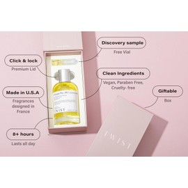 Twist Antique No. 89 - Eau De Parfum Inspired by Lattaf. Yara (Pink)/L. Mercier Amber Vanille, Long Lasting Perfume For Women, Paraben Free, Vegan, Clean Ingredients - Spray 100 ml | 3.4 fl. oz.