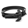 Pulsera Lynnette Cuero Obsidiana Hombre Ajustable 21cm Pack 2