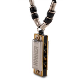 HOHNER Harmonica Mini Harmonica C Necklace Black