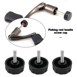 SING F LTD 10pcs Fishing Reel Handle Screw Caps for Handle Grip Black Fishing Reel Handle Nut Fishing Spining Reel Knob Screw Fishing Spinning Reel Handle Screw Caps