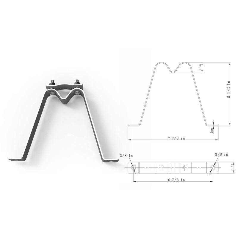 CeKay Heavy Duty Wall Mount 5 1/2" Stand Off Wall