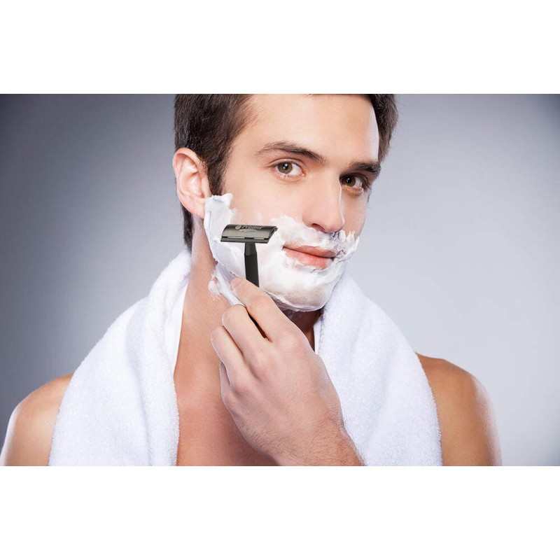 Pristine shaving double edge safety razor for men BLACK PLATING
