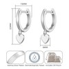 Philip Jones Silver Plated Heart Charm Hoop Earrings