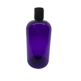 Caribbean Coastal Delights 16 oz purple Plastic Bottle with Black Disc Cap - BPA-Free and Break-Resistant - Perfect for Lotions, Creams, and Beauty Essentials (2 pack)