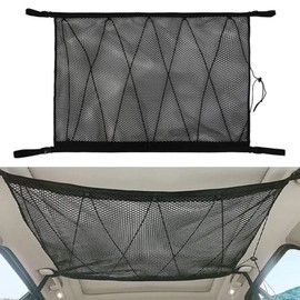 morytrade Car Storage, Ceiling Net, Luggage Net, Car Storage, Ceiling Storage, Roof Net, Mesh Net, Rubber Band Type (35.4 x 25.6 inches (90 x 65 cm)