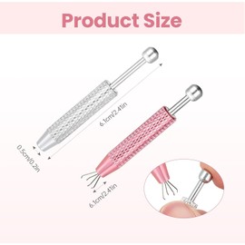 BACUTHY 2 Pack Piercing Ball Grabber Tool, Stainless Steel Piercing Tools for Changing Jewelry, Pearl Grabber Pick Up Tool with 4 Prongs for Tiny Objects Ic Chips Electronic Components