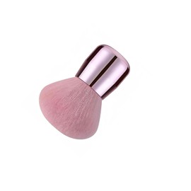 Pink Mini Makeup Blush Brushes, Small Travel Mushroom Head Foundation Brush, Kabuki Brush for Mineral Powder Contouring Cream or Liquid Cosmetics