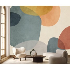 PYFFYP- Abstract Geometric Bohemian Wallpaper murals for Bedroom（Not Peel and Stick）