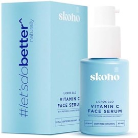 Suero Facial Orgánico Con Vitamina C(98932) Reduce Las Manchas Oscuras Y La Hiperpigmentación Regaliz Péptidos Y Vitamina C 30 Ml Natural