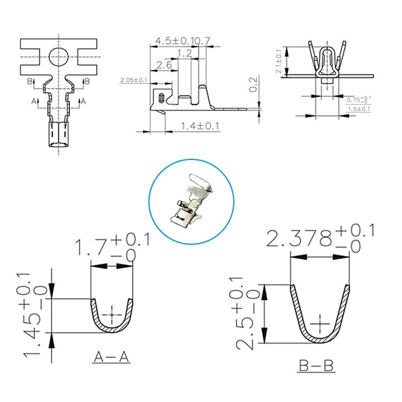 LIKENNY Plastic Cased JST XH Type Terminal Wiring Connector Terminal