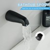 SUBEIXI 3 Handle Tub Shower Faucet Matte Black Tub and