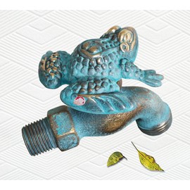 Taiwan Decorative Solid Brass Frog Garden Outdoor Faucet 4" Inches L, Toad Faucet, Frog Faucet