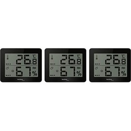 Technoline WS9450 Set of 3 Black Silver